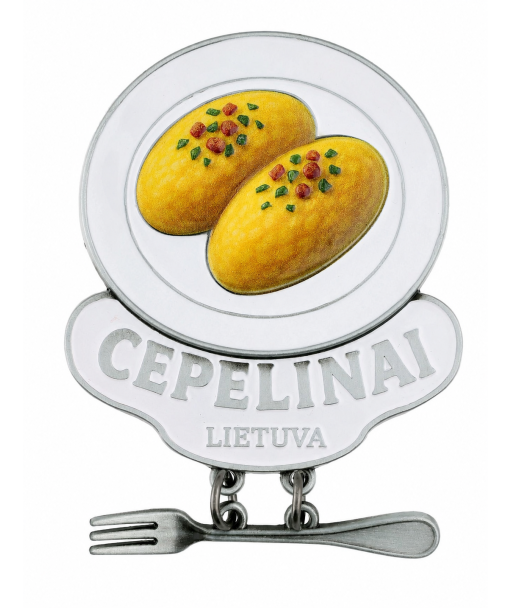Magnetas Cepelinų lėkštė su šakute